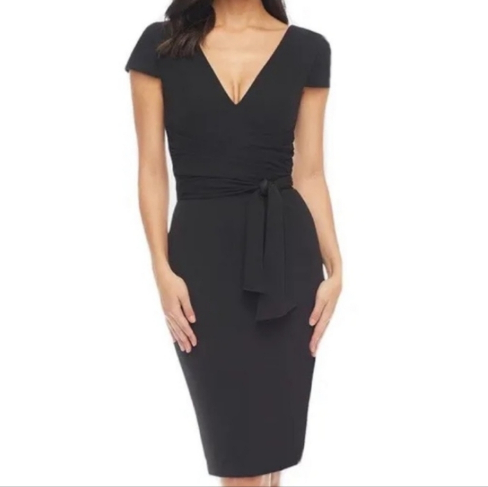 NWOT Dress The Population Dana Dress M Wrap Waist Cocktail